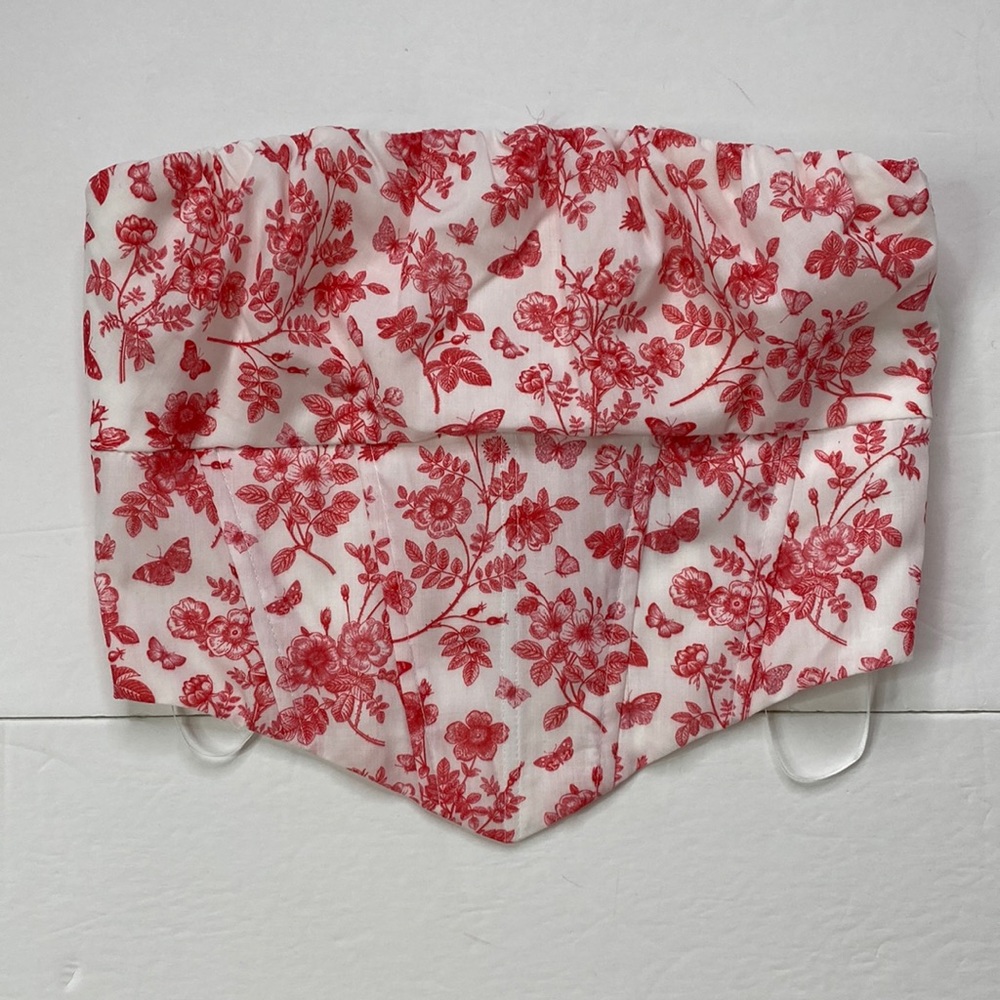 Princess Polly Cottage Floral Strapeless Hankerchief Tube Top NEW